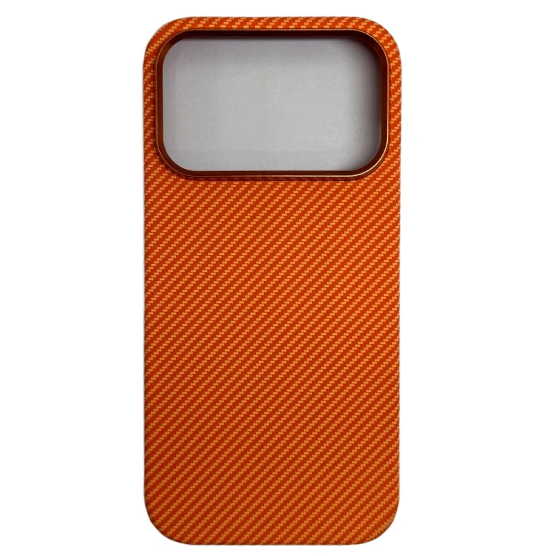 Накладка Knit для iPhone 17 Pro Max Ultra Slim Case, Оранжевый карбон. Фото 1