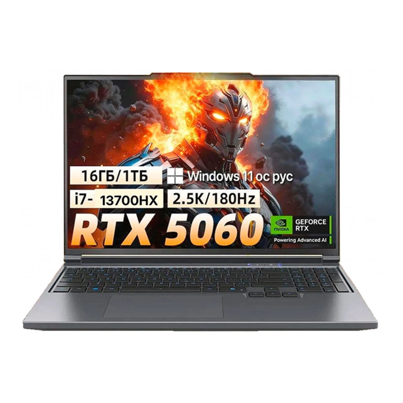 Ноутбук Mechrevo Legend X 16 Серый (16" Intel Core i7-13700HX, 16 Гб, 1 Тб SSD, RTX 5060, Windows 11). Фото 1