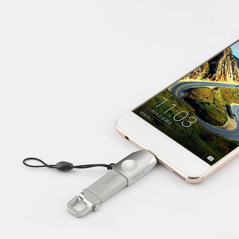 Переходник Hoco UA9 Type-C - Usb, Серебристый. Фото 4