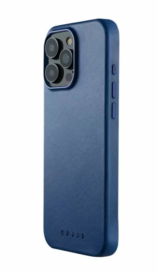 Накладка Mujjo Leather Case With MagSafe Compatible для iPhone 16 Pro Max, Blue (MUJJOCL055BL). Фото 1
