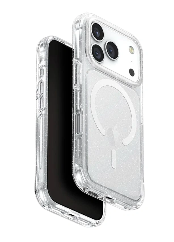 Накладка Uniq для iPhone 17 Pro LifePro Xtreme (MagSafe), Светящаяся мишура (IP6.3P(2025)-LPRXMTLUC). Фото 1