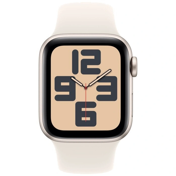 Apple Watch SE LTE 2024, 40 мм, алюминий цвета "Сияющая звезда", Starlight Sport Band, M/L (MXG03). Фото 2
