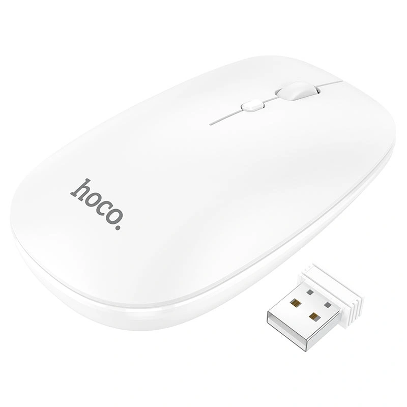 Мышь беспроводная Hoco GM15 Business, Bluetooth V3.0+5.0, 800-1600dpi, 2,4G, Белая. Фото 2