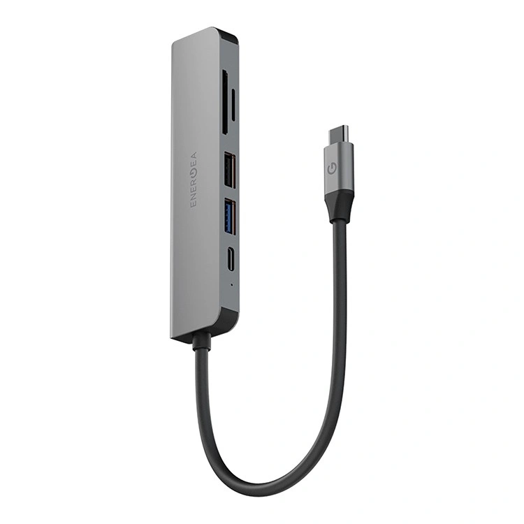 Хаб EnergEA AluHUB HD PRO2 6-in-1 Superspeed Aluminium USB-C 60W, Gunmetal (HUB-HD3-GUN). Фото 2