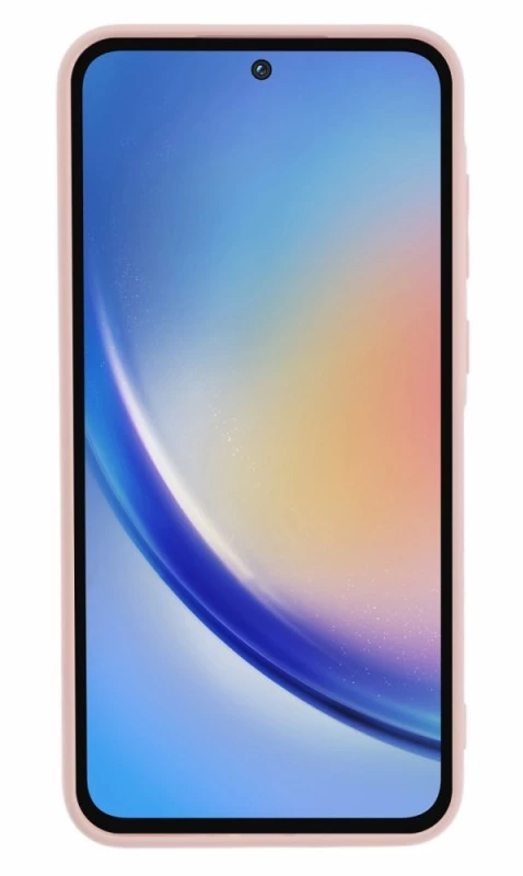 Накладка Silicone Case для Samsung Galaxy A55 5G, Пудровая