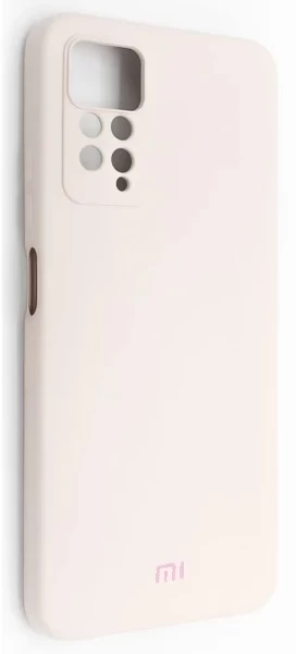 Накладка Silicone Case Logo для Redmi Note 12 Pro 4G, Пудровая