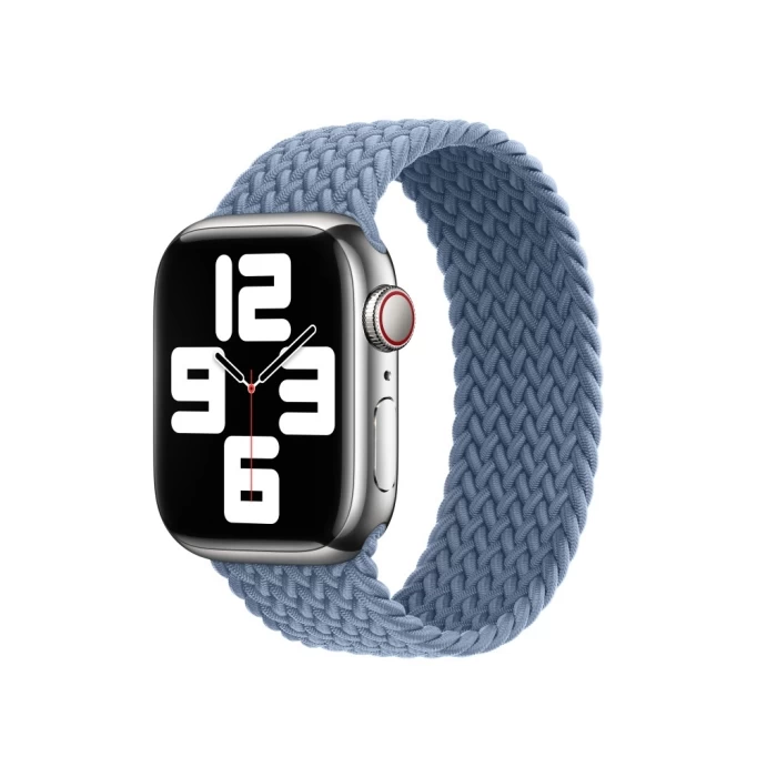 Ремешок Braided Solo Loop для Apple Watch 38мм (S), Сине-серый