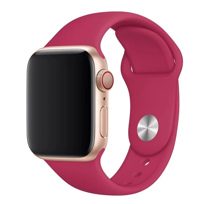 Ремешок силиконовый для Apple Watch 38мм, Бордовый
