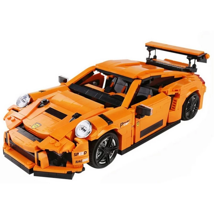 Конструктор Mould King Models 13129. Porsche GT3 RS, 1072 деталей, Оранжевый