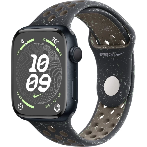 Apple Watch Series 9, 45 мм, алюминий цвета "тёмная ночь", Midnight Sky Nike Sport Band, размер M/L (MR9Q3)